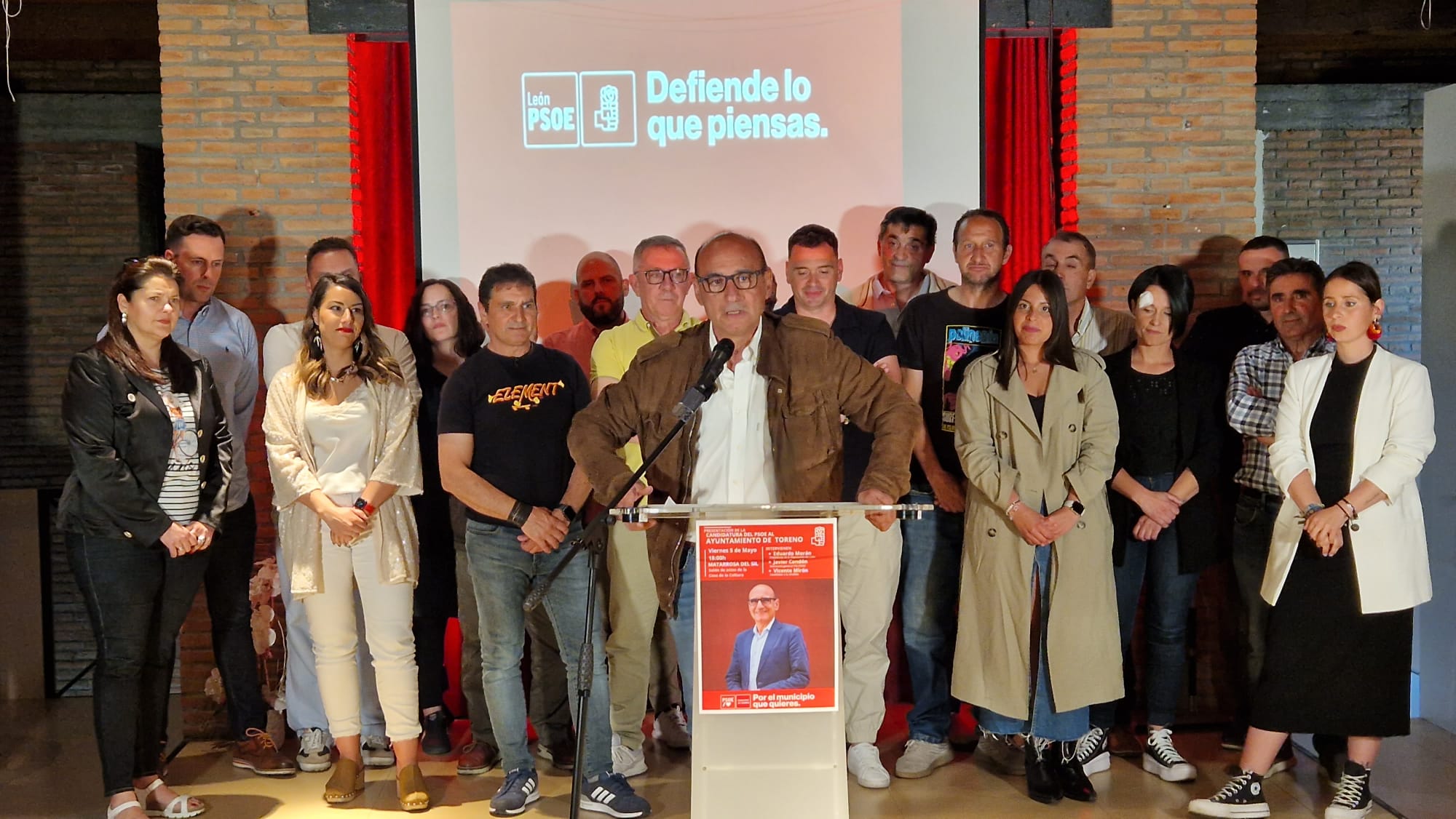 El PSOE de Toreno presenta su candidatura para las elecciones municipales con Vicente Mirón al frente